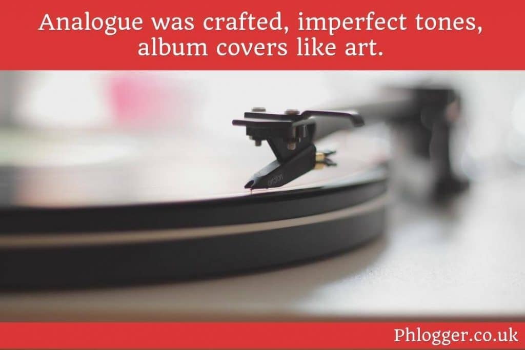 record player with analogue quote by phlogger