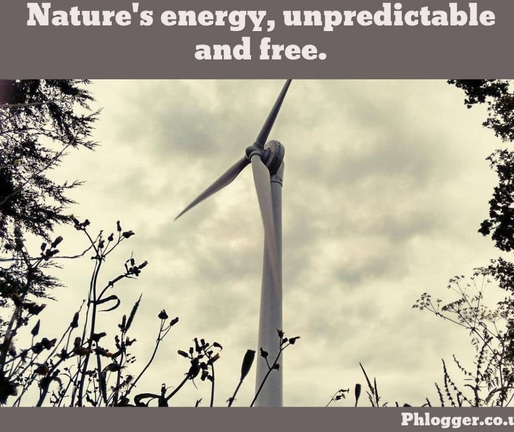 wind turbine picture with quote by phlogger