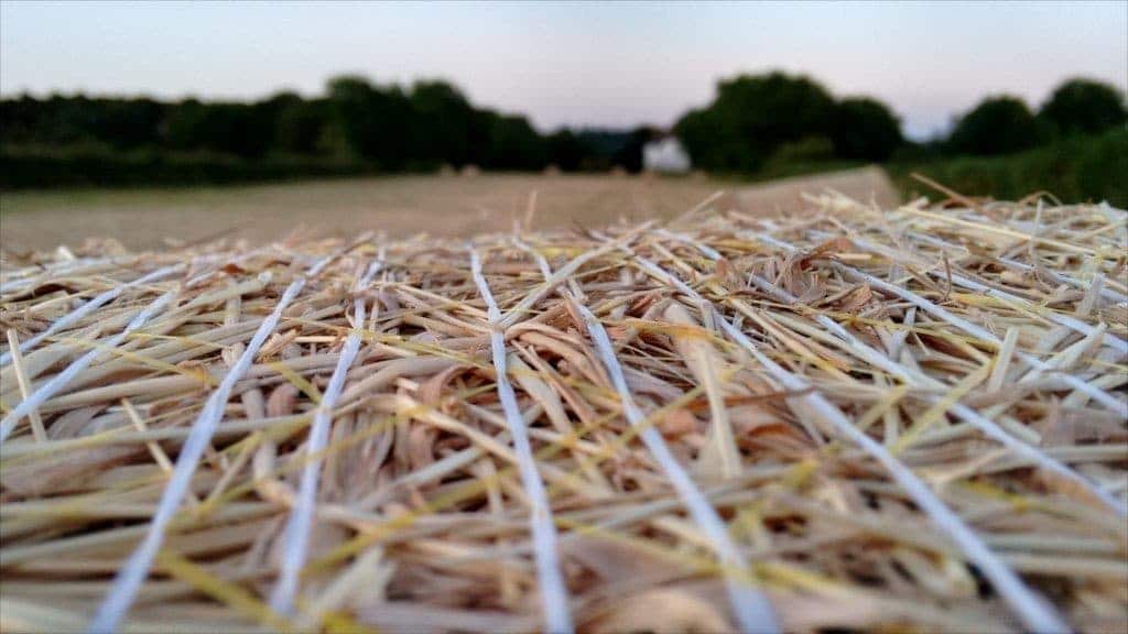 image of hay bale close up