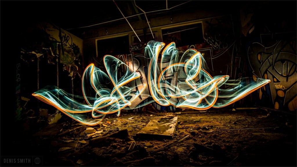 Interview a light painter - light painting in abandoned building