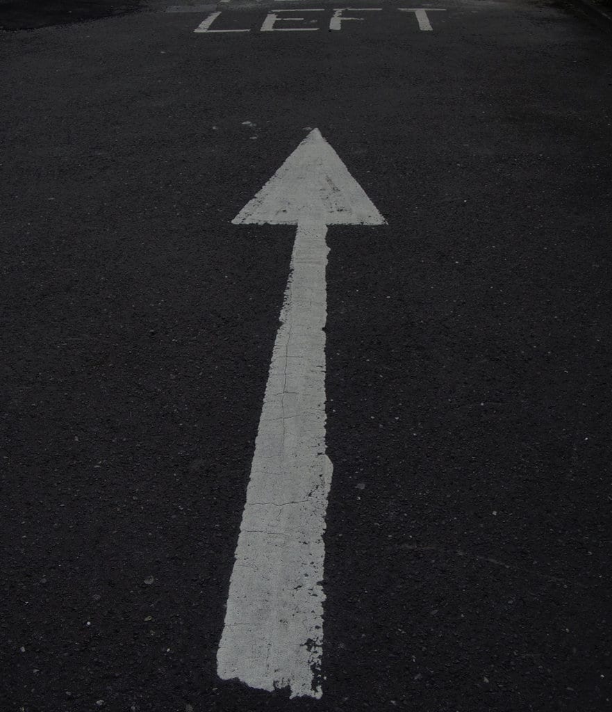 Abstract Photography - picture of arrow on the road