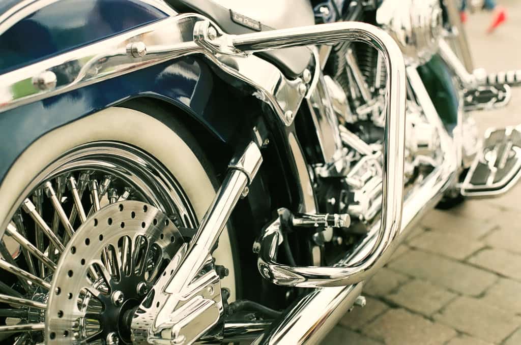 side of harley davidson motorbike