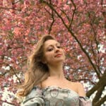 urning to portraiture - kayleigh with blossom tree