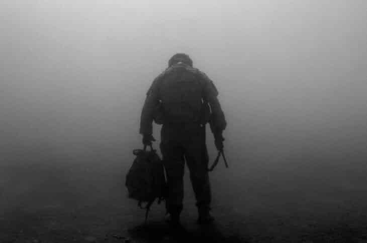 dima gavrysh - picture of soldier in mist