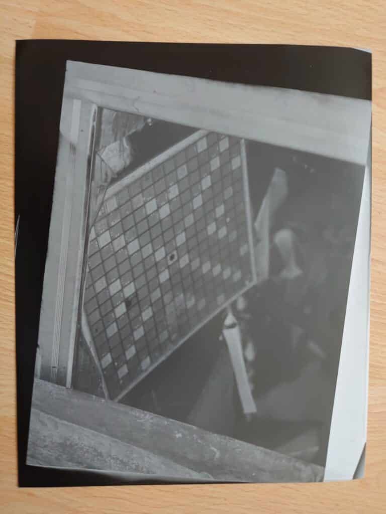 darkroom session - difficult negative printed with black border